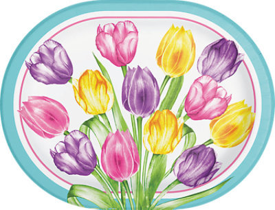 Signature Select Trendy Tulips Oval Platter - 8 Count - Image 1