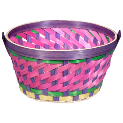 Ssel Bamboo Basket Purple - EA - Image 1