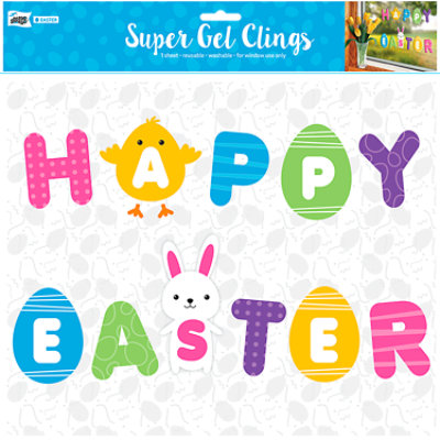 Mello Smello 12x12 Easter Super Gel Cling - Each - Image 1