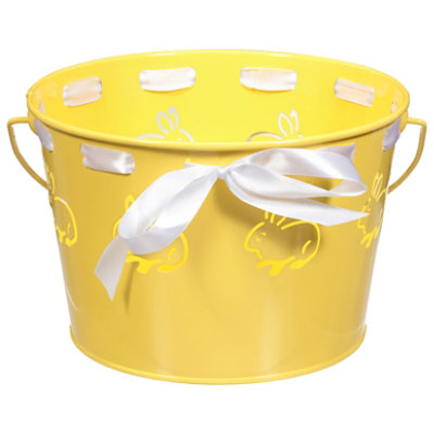 Ssel Metal Easter Basket Yellow - EA - Image 1