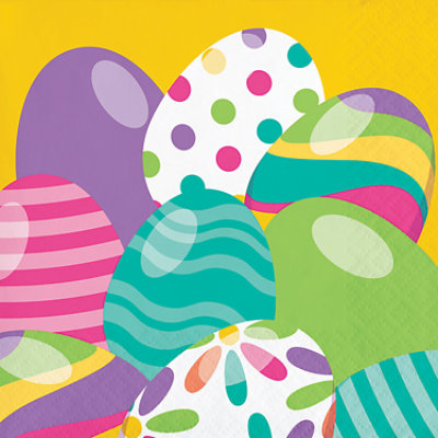 Signature Select Retro Eggs Beverage Napkins - 16 Count - Image 1