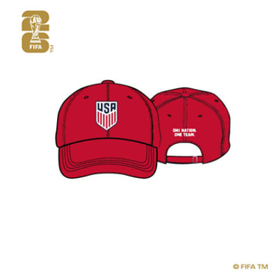KW Textiles US Soccer Ball Cap Red - Each - Image 1