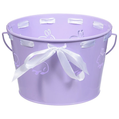 Ssel Metal Easter Basket Purple - EA - Image 1