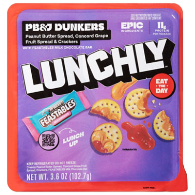Lunchly Peanut Butter & Jelly Dunkers 3.62 Oz - 3.62 OZ