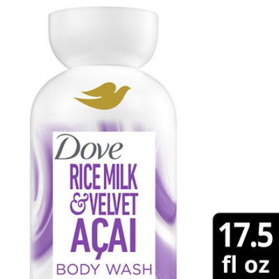 Dove Body Wash Acai & Rice Milk - 17.5 FZ - Image 1