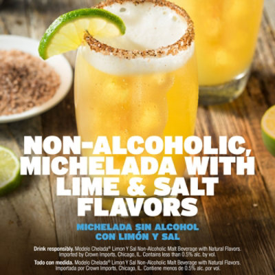 Modelo Chelada Limon Y Sal Non-alcoholic Mexican Import Beer, 6 Pk 12 Fl Oz Cans - 6-12 FZ - Image 2