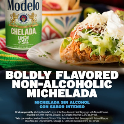 Modelo Chelada Limon Y Sal Non-alcoholic Mexican Import Beer, 6 Pk 12 Fl Oz Cans - 6-12 FZ - Image 3