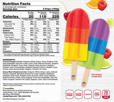 Jonnypops Bars Organc Color Burst Minis - 11.25 OZ - Image 5