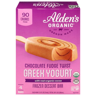 Aldens Organic Bar Ygrt Choc Fudge Orgnc - 10 FZ - Image 1