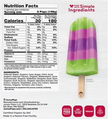 Jonnypops Bars Sour Grn Aple Punch Orgnc - 6.72 FZ - Image 5