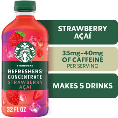Starbucks Refreshers Strawberry Acai Concentrate Bottle
