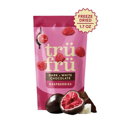 Tru Fru Raspberries In White & Dark Chocolate 1.7 Oz 12 Ct - 1.7 OZ - Image 1