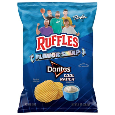 Ruffles Flavor Swap Cool Ranch Potato Chips - 8 Oz