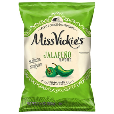 Miss Vickie's Kettle Cooked Potato Chips Jalapeno - 7.5 OZ - Image 1