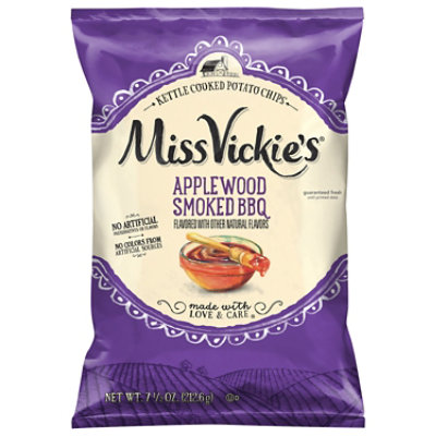 Miss Vickie's Kettle Cooked Potato Chips Applewood Smoked Bbq - 7.5 OZ - Image 1