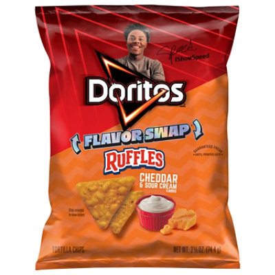 Doritos Tortilla Chips Ruffles Cheddar & Sour Cream 2.625 Oz - 2.625OZ - Image 2