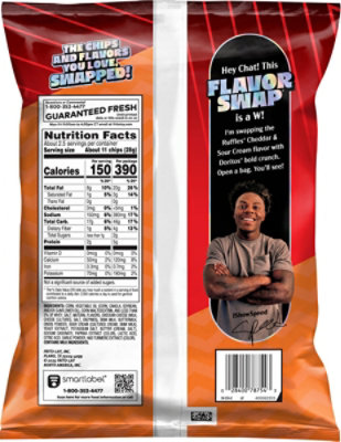 Doritos Tortilla Chips Ruffles Cheddar & Sour Cream 2.625 Oz - 2.625OZ - Image 5