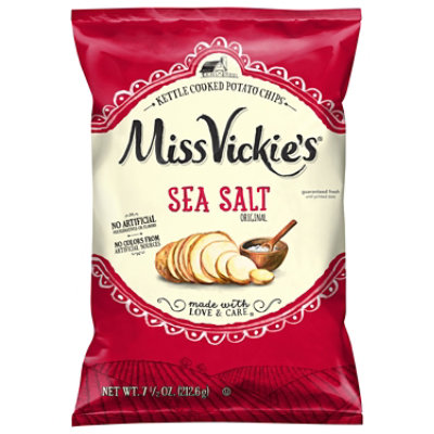 Miss Vickies Kettle Cooked Potato Chips Sea Salt - 7.5 OZ - Image 2