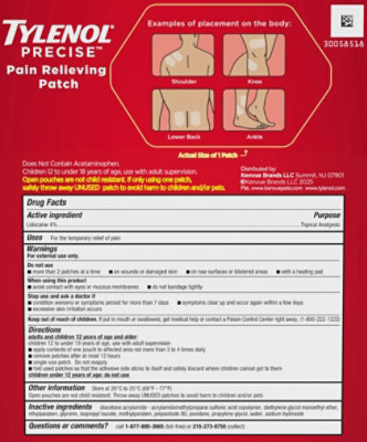 Tylenol Precise Pain Relieving Patch 6ct 3 Pouches Of 2 Patches Each - 6 CT - Image 4