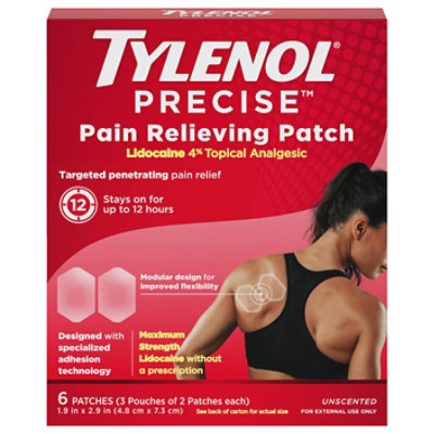 Tylenol Precise Pain Relieving Patch 6ct 3 Pouches Of 2 Patches Each - 6 CT - Image 1