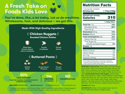 Kidfresh Meal Whte Meat Chckn Nggts Bttrd Pasta - 6.97 OZ - Image 3