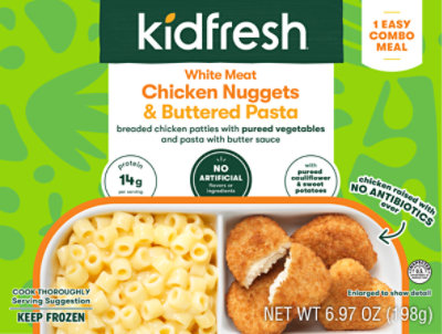 Kidfresh Meal Whte Meat Chckn Nggts Bttrd Pasta - 6.97 OZ - Image 1