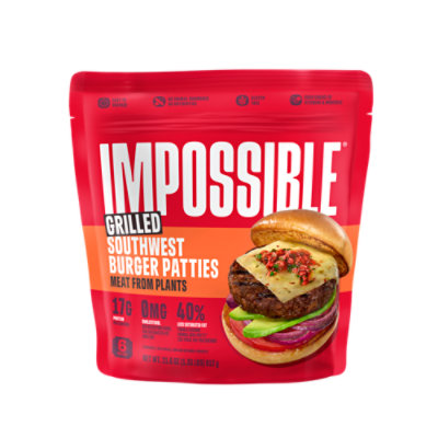Impossible Foods Burger Patties Southwest 21.6oz - 21.6 OZ - Image 1