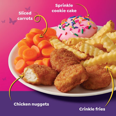 Comfort Cravers Disney Princess Chicken Nuggets Crinkle Fries Baby Carrots Sprinkle Cookie Cake-8 Oz - Image 2