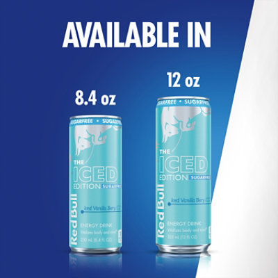 Red Bull Iced Edition Sugarfree Iced Vanilla Berry 80mg Caffeine Energy Drink - 4-8.4 Fl. Oz. - Image 6