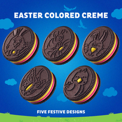 Oreo Limited Edition Easter Colored Creme Chocolate Sandwich Cookies - 2.04 Oz - Image 2