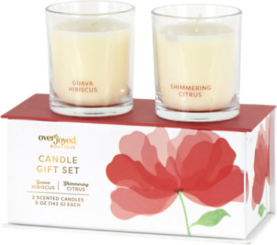 Overjoyed Boutique Boxed Candle Set Red - Each - Image 1
