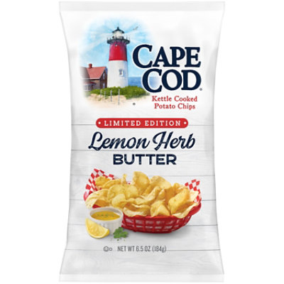 Cape Cod Limited Edition Lemon Herb Butter Kettle Cooked Potato Chips - 6.5 Oz - Image 1