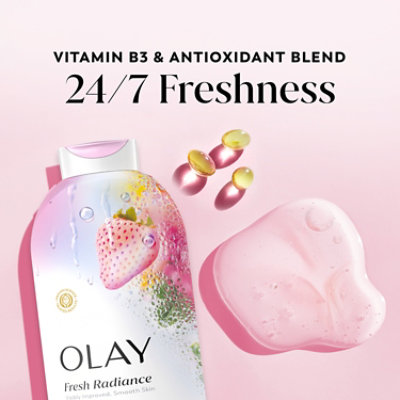 Olay Fresh Outlast Wht Strwbry & Mint Body Wash 22 Fl Oz - 22 FZ - Image 4