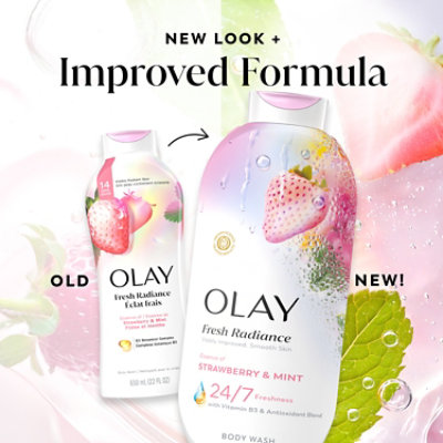 Olay Fresh Outlast Wht Strwbry & Mint Body Wash 22 Fl Oz - 22 FZ - Image 8