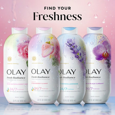 Olay Fresh Outlast Wht Strwbry & Mint Body Wash 22 Fl Oz - 22 FZ - Image 6