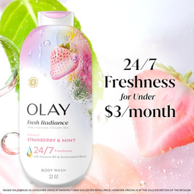 Olay Fresh Outlast Wht Strwbry & Mint Body Wash 22 Fl Oz - 22 FZ - Image 7