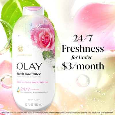 Olay Outlast Sweet Nectar Rose Water Body Wash 22 Fl Oz - 22 FZ - Image 7