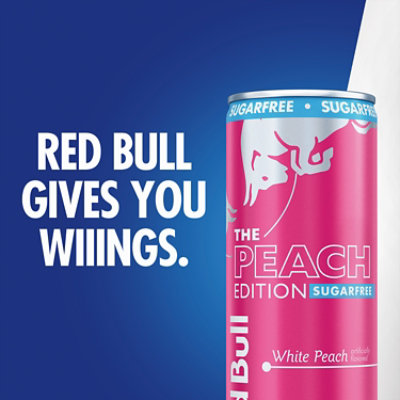 Red Bull Peach Edition Sugarfree White Peach 80mg Caffeine Energy Drink - 4-8.4 Fl. Oz. - Image 8