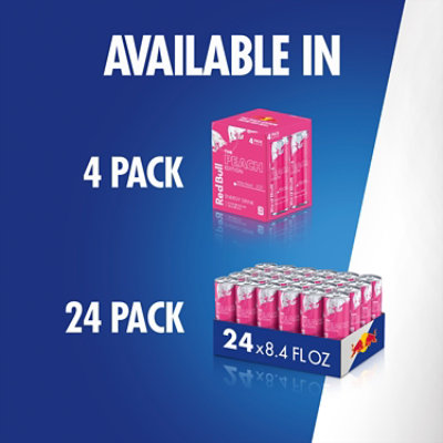 Red Bull Peach Edition White Peach 80mg Caffeine Energy Drink - 4-8.4 Fl. Oz. - Image 8