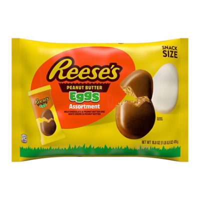 Reese's Assorted Flavored  Peanut Butter Eggs Easter Candy Snack Size - 16.8 Oz - Image 1