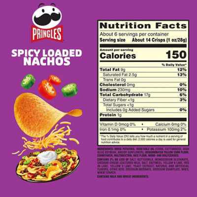 Pringles Spicy Loaded Nachos 5.5oz - 5.5 OZ - Image 2