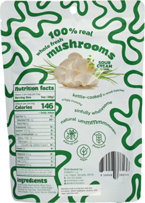 Evil Snacks Mushroom Chips, Crunchy Sour Cream 2oz - 2 OZ - Image 5