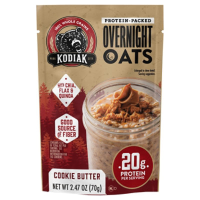 Kodiak Overnight Oats Cookie Butter - 2.47 OZ - Image 1