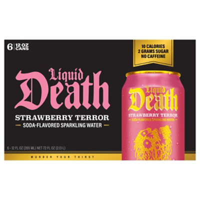 Liquid Death Strawberry Terror 6-12fz - 6-12 FZ - Image 1