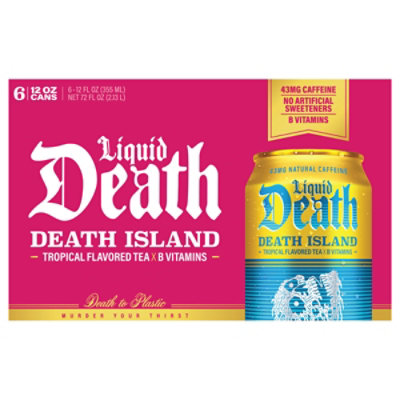 Liquid Death Death Island Flavored Iced Tea 6-pack - 72 FZ - Image 2