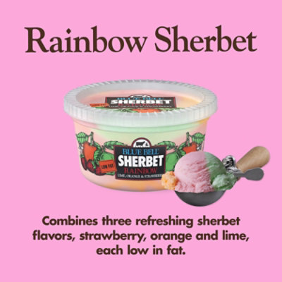 Blue Bell Rainbow Sherbet - 1 Quart - 1 QT - Image 2