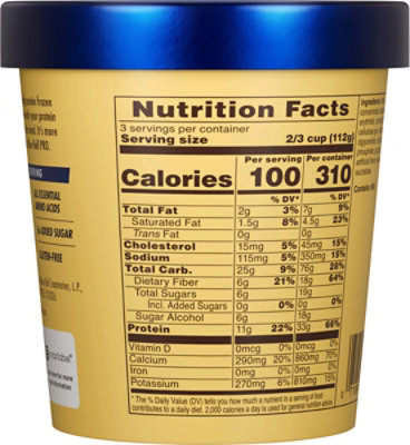 Blue Bell Pro Vanilla High Protein Frozen Dairy Dessert - 1 Pint - 1 PT - Image 4
