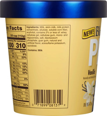 Blue Bell Pro Vanilla High Protein Frozen Dairy Dessert - 1 Pint - 1 PT - Image 5