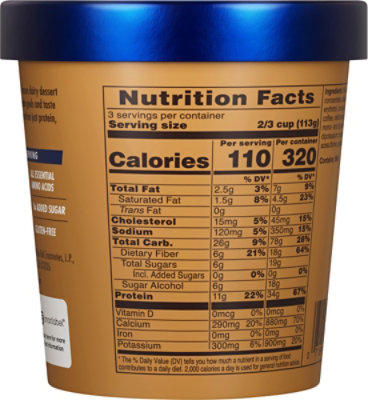 Blue Bell Pro Coffee High Protein Frozen Dairy Dessert - 1 Pint - 1 PT - Image 4