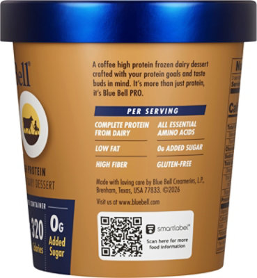 Blue Bell Pro Coffee High Protein Frozen Dairy Dessert - 1 Pint - 1 PT - Image 3